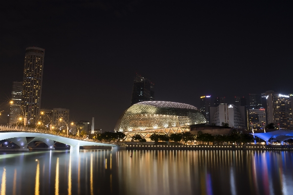 Water light structure bridge Photo