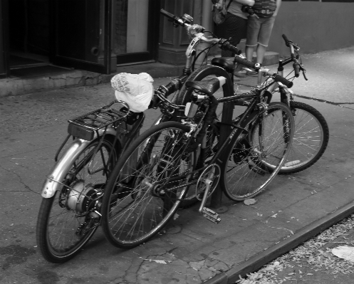 Black and white street wheel Photo