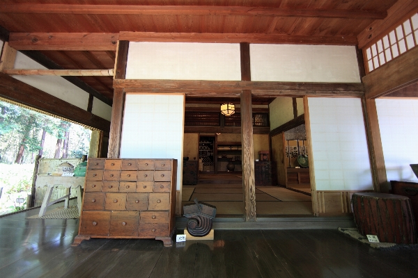 Wood house floor interior Photo