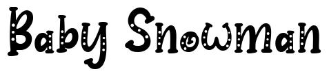 Baby Snowman Font