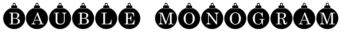 Bauble Monogram Font