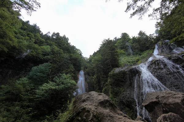 Waterfall valley formation cliff Photo