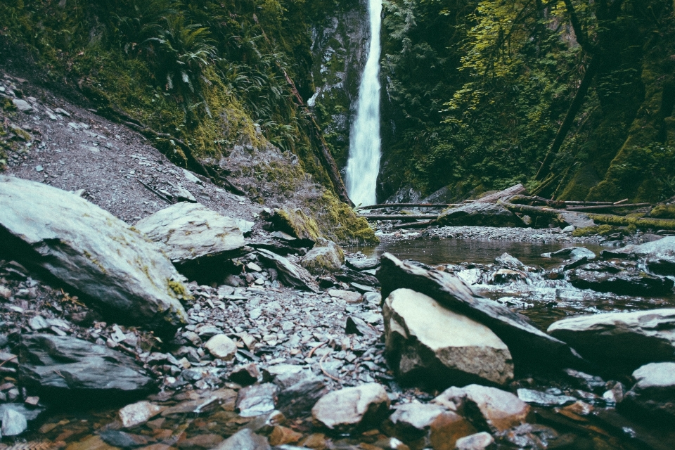 Water nature rock waterfall