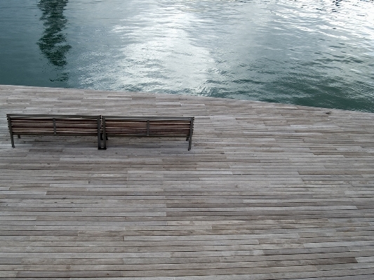 Sea water deck boardwalk Photo