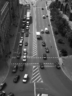 Foto Bianco e nero
 strada traffico auto