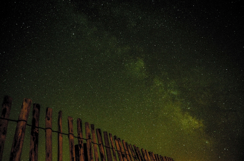 Fence sky night star