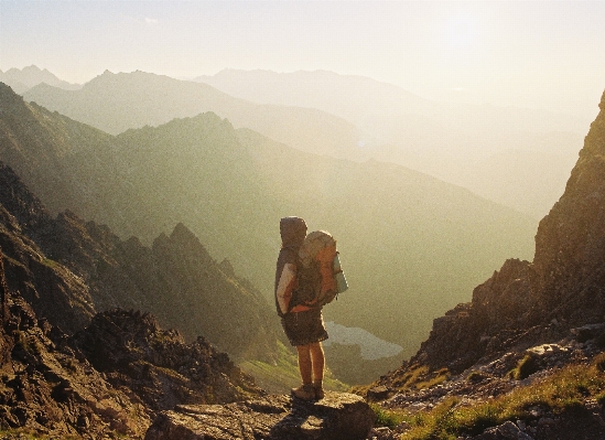 Wilderness walking person mountain Photo