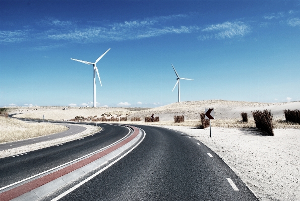 Straße wüste autobahn windmühle Foto