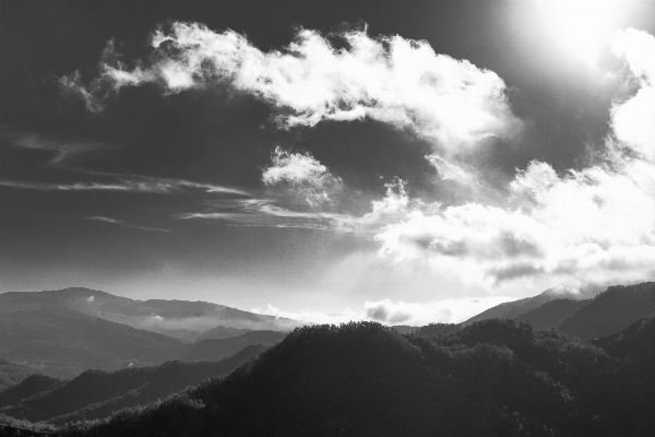 自然 地平線 山 雪 写真