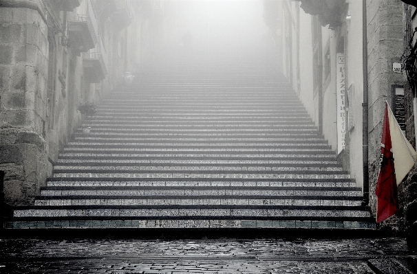 Light black and white stair Photo