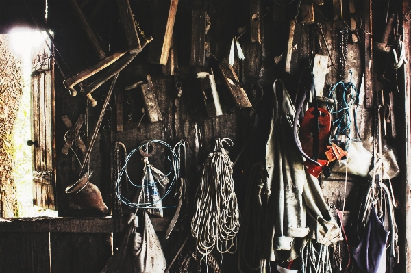 Rope tool shed rustic Photo