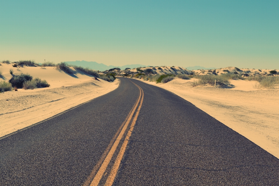 Landscape sand horizon road