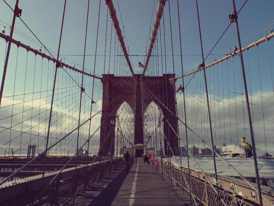 Pedestrian architecture bridge new york