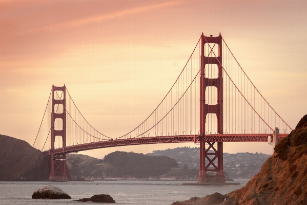 Sea sunset bridge morning Photo