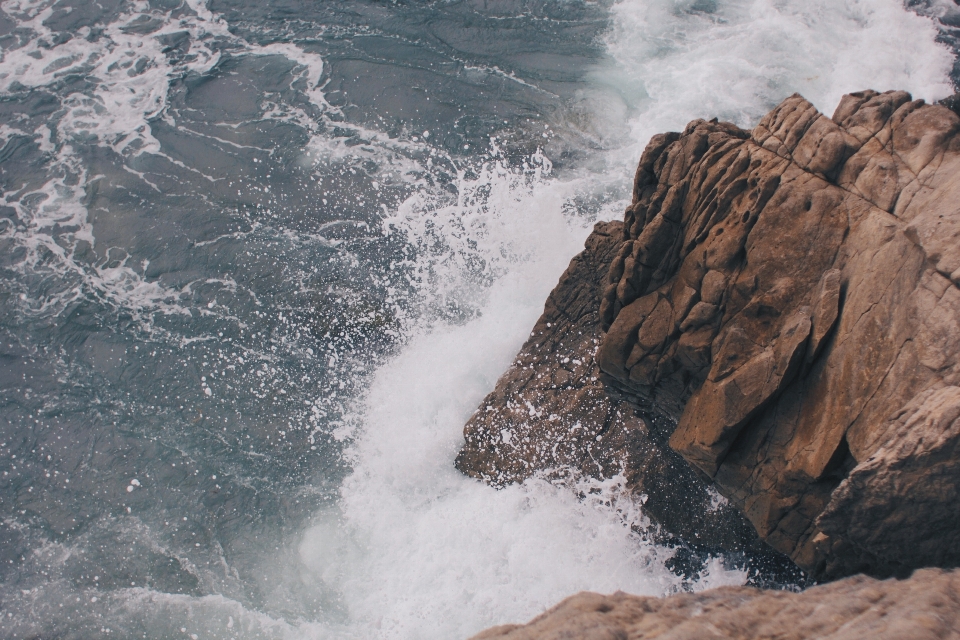 Mar costa água rock