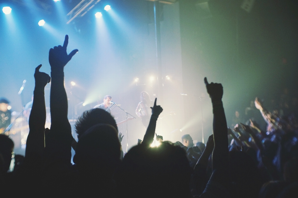 Musica folla concerto pubblico