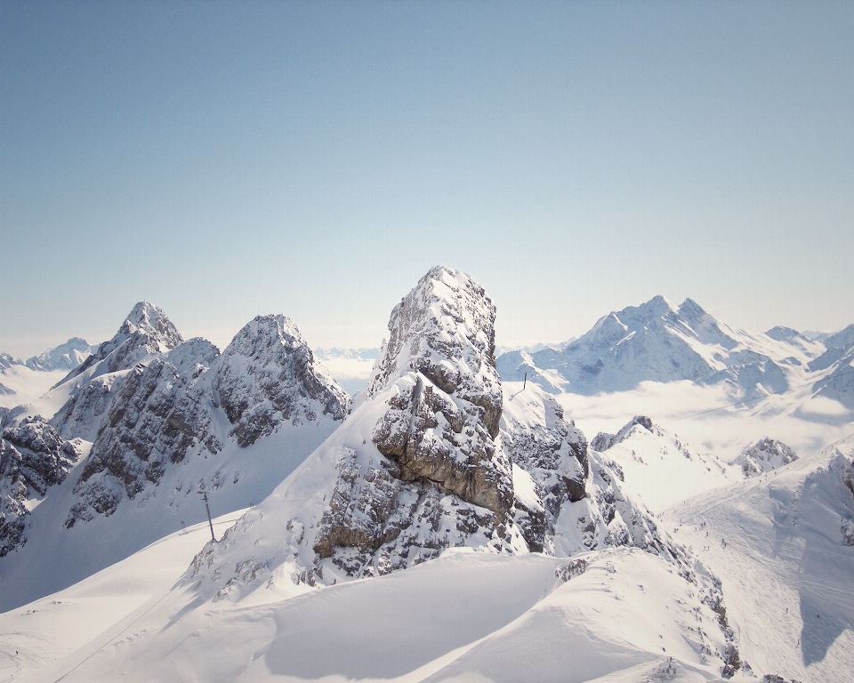 Wilderness mountain snow winter