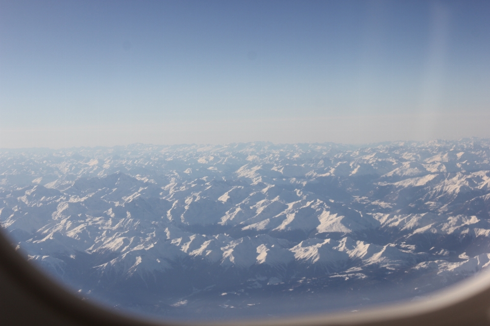 Horizon montagne neige nuage