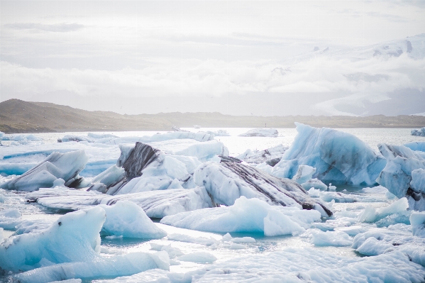 Cold winter ice glacier Photo