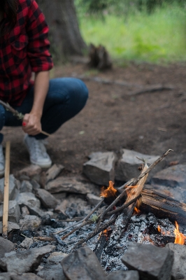 Fire soil camping ash Photo