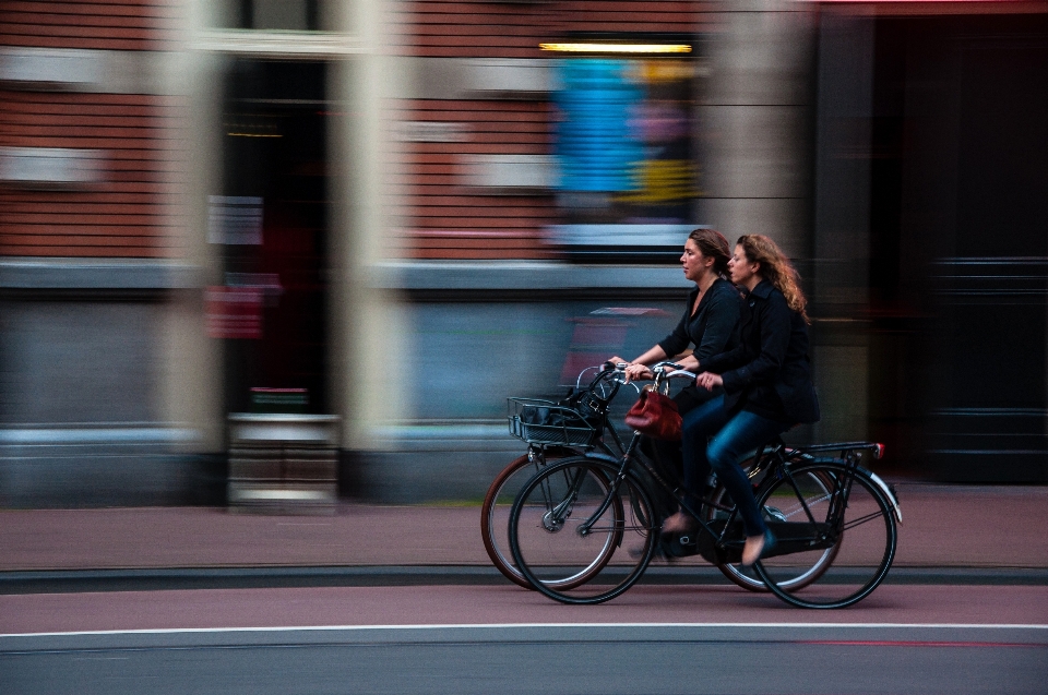 Woman road street bicycle