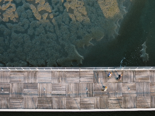 Boardwalk wood texture wall Photo