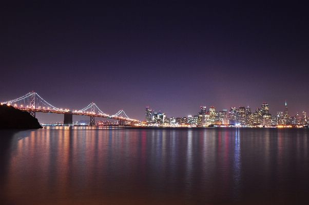 Horizon bridge skyline night Photo