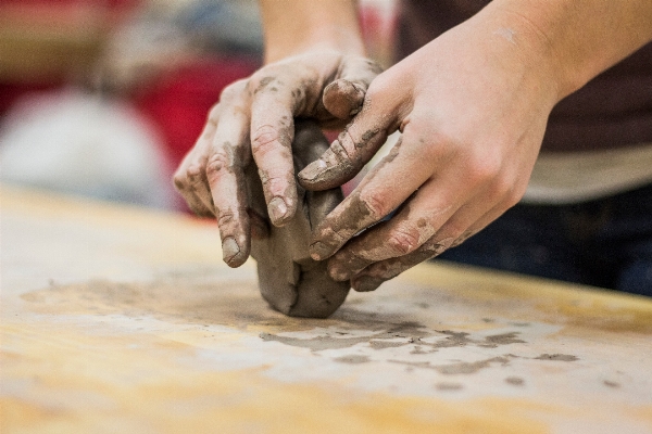 Work hand wood leg Photo