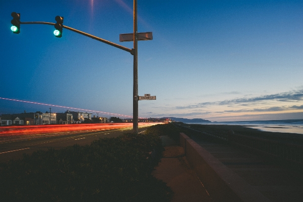 Sea coast horizon light Photo