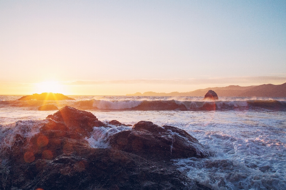 Beach landscape sea coast