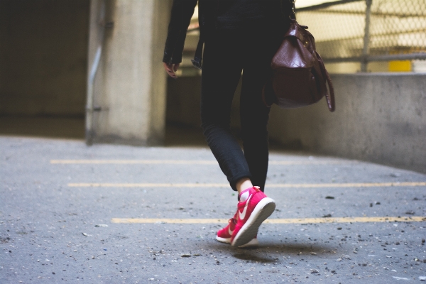 Walking person shoe road Photo