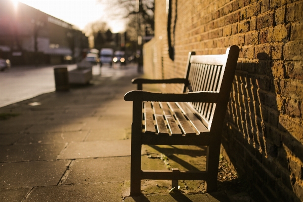 Wood road bench street Photo