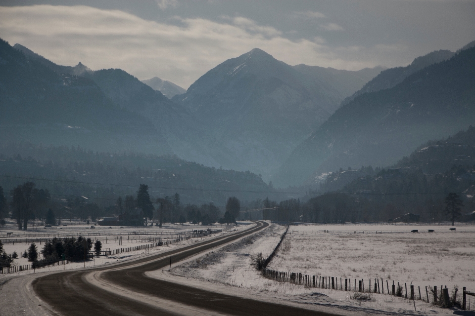 Paisagem montanha neve inverno