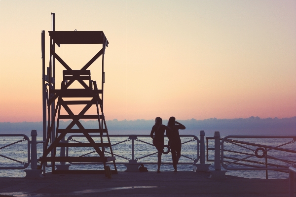 Beach sea coast silhouette Photo