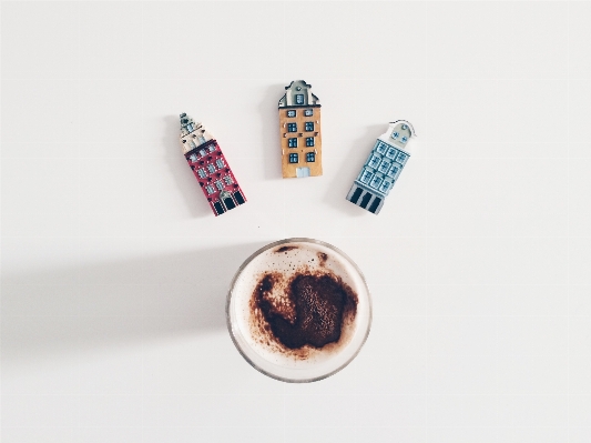 Hand coffee latte cappuccino Photo