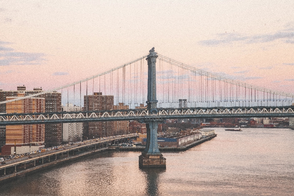 вода мост линия горизонта озеро