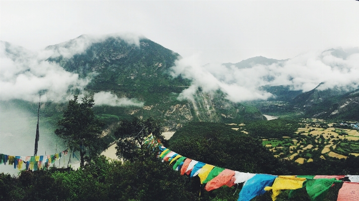 山 クラウド 谷 山脈
 写真