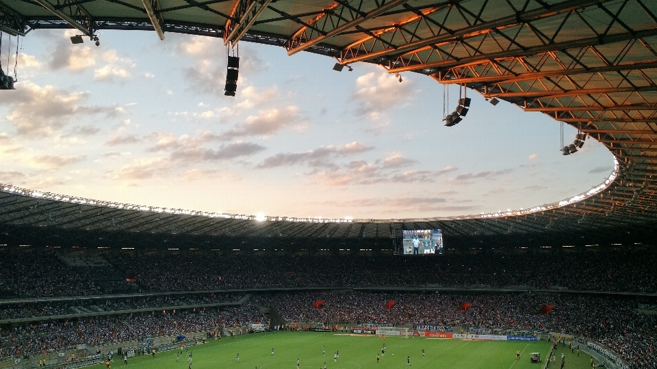 Estructura juego fútbol estadio