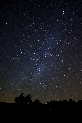 Foto Bayangan hitam langit malam bintang