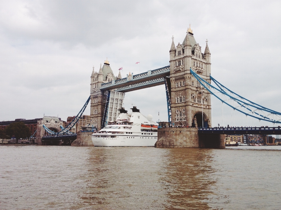 Sea coast boat bridge