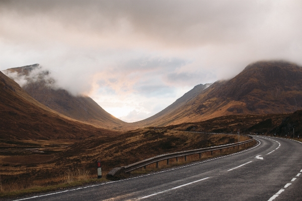 Landscape mountain cloud road Photo