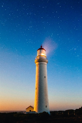 Lighthouse sky night star Photo