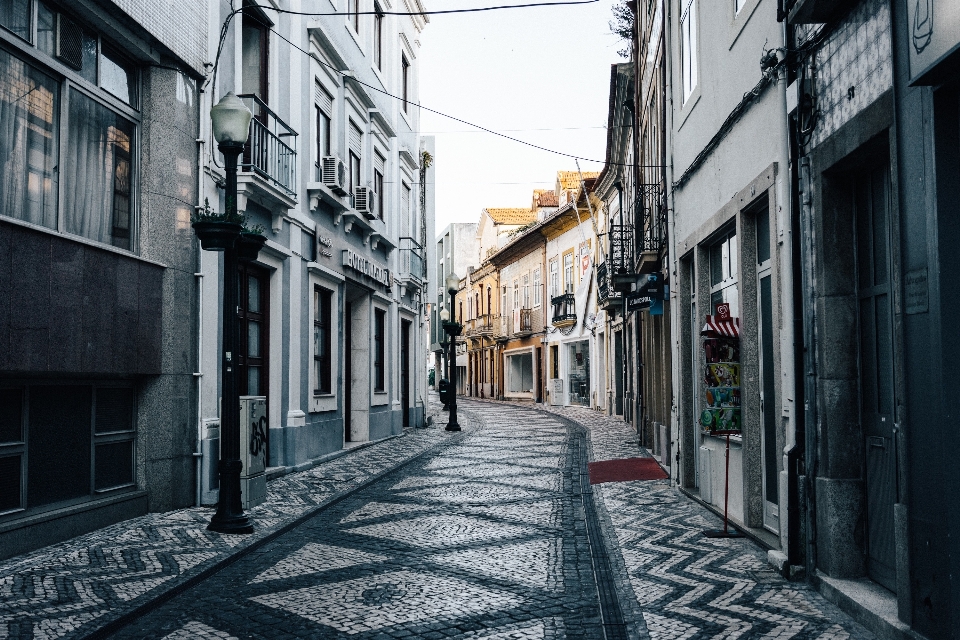 Pedestrian architecture road street