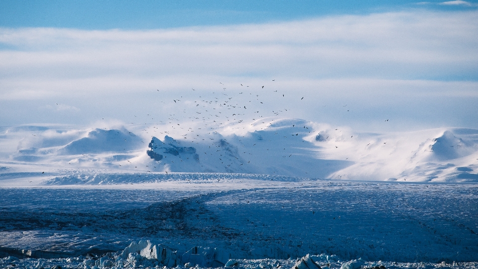 Sea ocean horizon mountain