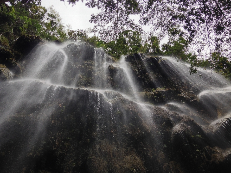 水 自然 rock 瀑布