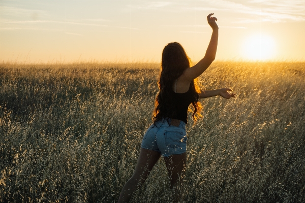 Nature grass horizon person Photo