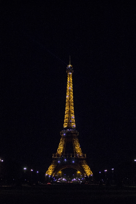 Light night eiffel tower paris