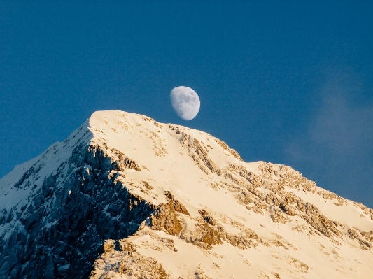 Rock mountain snow cloud Photo