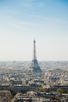 Foto Cakrawala kaki langit kota menara eiffel