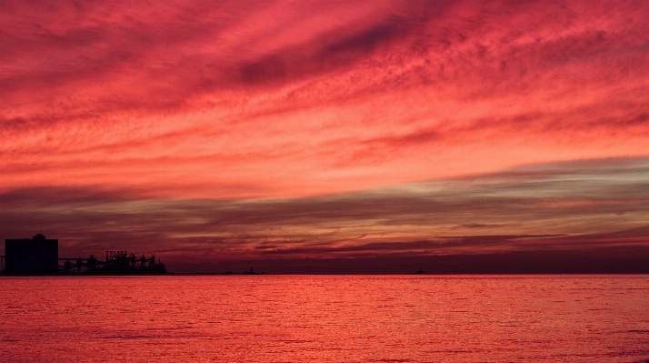 Sea ocean horizon cloud Photo